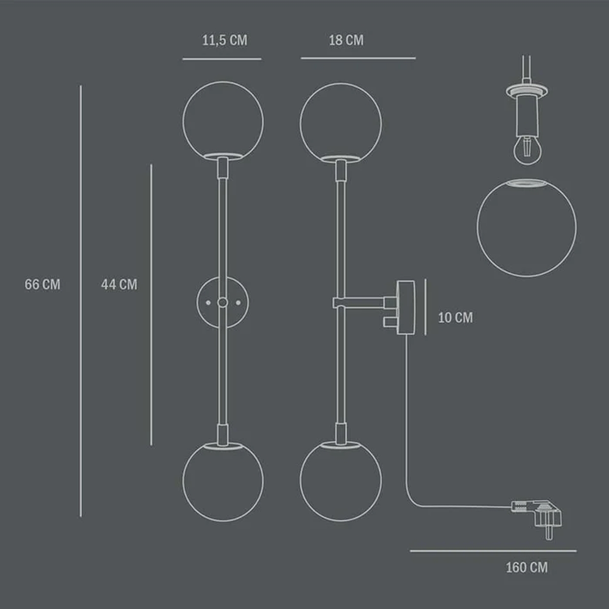 Drop Wall Lamp Bulp / ドロップ ウォールランプ バルブ | INTERIOR